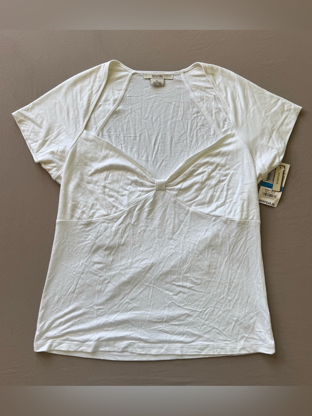Vintage Y2K Michael Kors Bow Front Scoop Neck Top